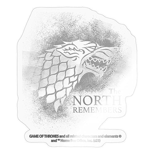 Spreadshirt Game Of Thrones The North Remembers Spruch Sticker, max. 10 x 10 cm, 10 x 10 cm, Transparent glänzend von Spreadshirt