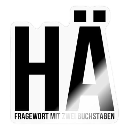 Spreadshirt HÄ Fragewort Mit Zwei Buchstaben Lustiger Spruch Sticker, max. 10 x 10 cm, 10 x 10 cm, Transparent glänzend von Spreadshirt