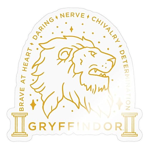 Spreadshirt Harry Potter Gryffindor Löwe Sticker, max. 10 x 10 cm, 10 x 10 cm, Transparent glänzend von Spreadshirt