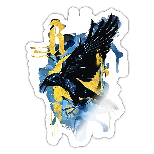 Spreadshirt Harry Potter Haus Ravenclaw Rabe Sticker, max. 10 x 10 cm, 10 x 10 cm, Weiß glänzend von Spreadshirt