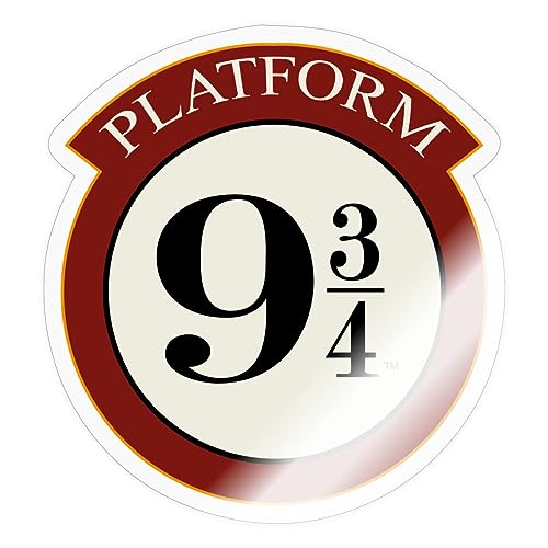 Spreadshirt Harry Potter Platform 9 3/4 Sticker, max. 10 x 10 cm, 10 x 10 cm, Transparent glänzend von Spreadshirt