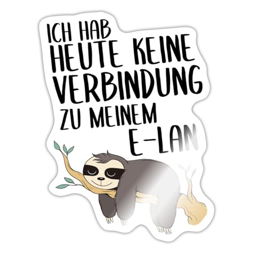 Spreadshirt Ich Habe Heute Keine Verbindung Zu Meinem E-Lan Spruch Sticker, max. 10 x 10 cm, 10 x 10 cm, Weiß glänzend von Spreadshirt