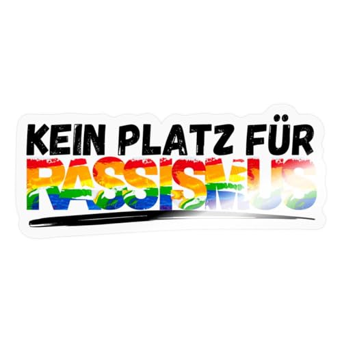 Spreadshirt Kein Platz Für Rassismus Bunt Sticker, max. 10 x 10 cm, 10 x 10 cm, Transparent glänzend von Spreadshirt