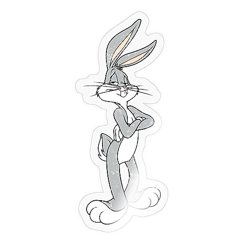 Spreadshirt Looney Tunes Bugs Bunny Vintage Pose Sticker, max. 10 x 10 cm, 10 x 10 cm, Transparent glänzend von Spreadshirt