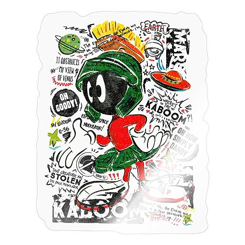 Spreadshirt Looney Tunes Marvin Der Marsmensch Sticker, max. 10 x 10 cm, 10 x 10 cm, Transparent glänzend von Spreadshirt