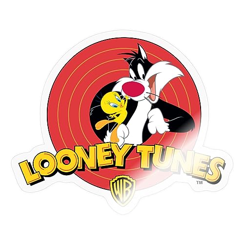 Spreadshirt Looney Tunes Sylvester Und Tweety Sticker, max. 10 x 10 cm, 10 x 10 cm, Transparent glänzend von Spreadshirt