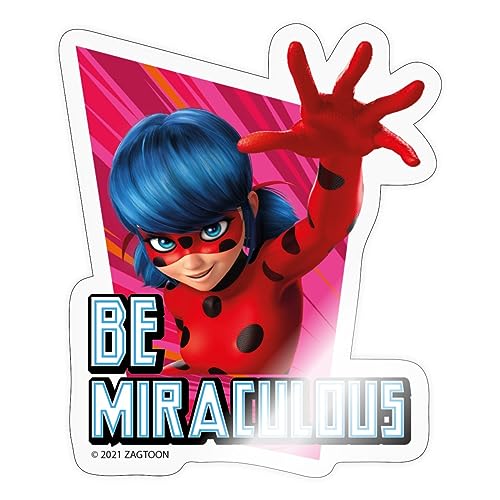 Spreadshirt Miraculous Ladybug Be Miraculous Sticker, max. 10 x 10 cm, 10 x 10 cm, Transparent glänzend von Spreadshirt