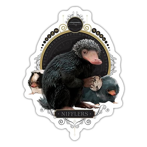 Spreadshirt Phantastische Tierwesen Nifflers Sticker, max. 10 x 10 cm, 10 x 10 cm, Mattweiß von Spreadshirt