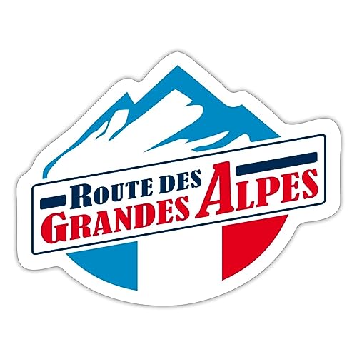 Spreadshirt Route Des Grandes Alpes Logo Sticker, max. 10 x 10 cm, 10 x 10 cm, Mattweiß von Spreadshirt