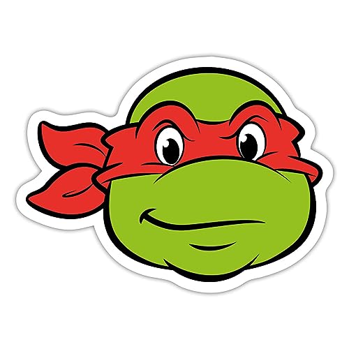 Spreadshirt Teenage Mutant Ninja Turtles Raphael Kostüm Sticker, max. 10 x 10 cm, 10 x 10 cm, Mattweiß von Spreadshirt