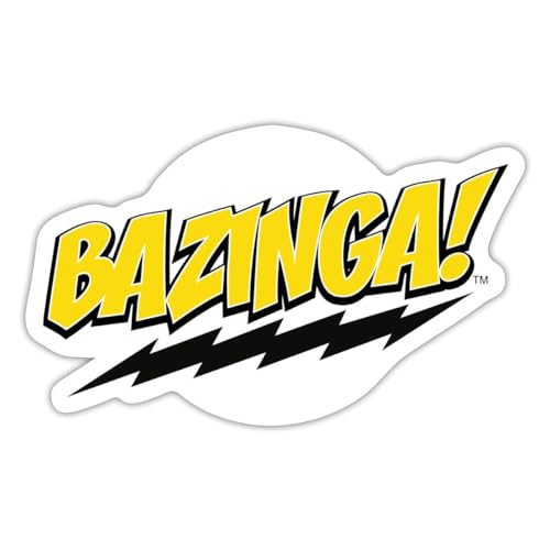 Spreadshirt The Big Bang Theory Bazinga! Sticker, max. 10 x 10 cm, 10 x 10 cm, Mattweiß von Spreadshirt