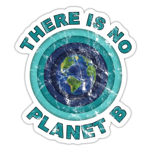 Spreadshirt There Is No Planet B Spruch Erde Sticker, max. 10 x 10 cm, 10 x 10 cm, Mattweiß von Spreadshirt