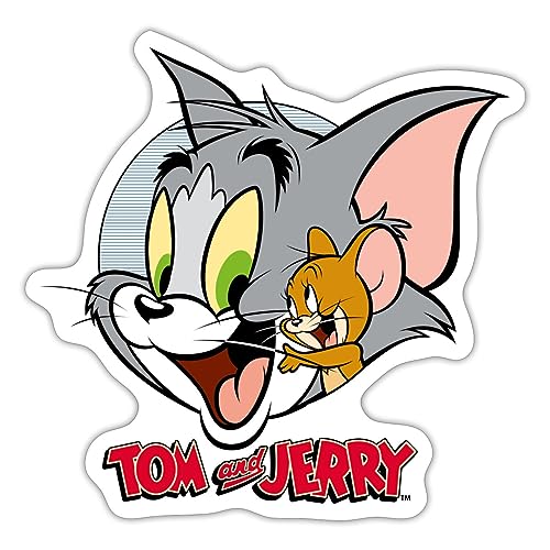Spreadshirt Tom Und Jerry Verschmust Sticker, 10 x 10 cm, Mattweiß von Spreadshirt