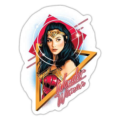 Spreadshirt Wonder Woman 1984 Porträt Sticker, max. 10 x 10 cm, 10 x 10 cm, Mattweiß von Spreadshirt