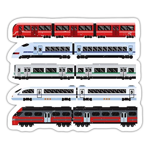 Spreadshirt Züge Design für Zugliebhaber Lokomotive Sticker, 10 x 10 cm, Mattweiß von Spreadshirt