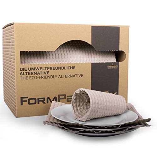 FORMPack Box | 2 Stück, Luftpolsterpappe 350 mm x 55 lfm g/m2 Spenderbox | Umweltfreundliches Noppenpapier Packpapier aus 100% Altpapier | Praktischer Polsterpapier Stopfpapier Spender von Sprick