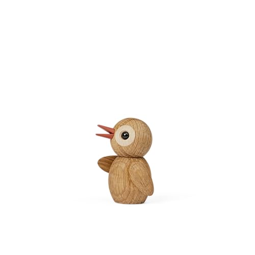 Spring Copenhagen Jokey (Oak) - Lustiger Kleiner Babyvogel | Holzfigur | 6,5 x 4,5 x 4,2 cm | Wohn- und Kinderzimmer | Holz (FSC-Eiche) | Holzfigurinen Kollektion | Design von Chresten Sommer von Spring Copenhagen