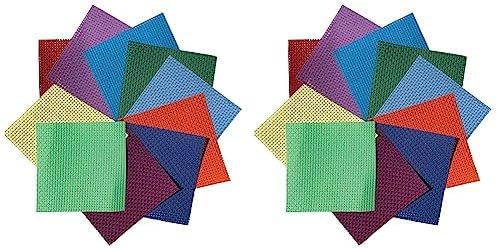 Binca-Quadrate (10 Stück) 6-fädiger Kreuzstich Stoff – 100% Baumwolle – 15 x 15 cm (Packung mit 2) von Springboard