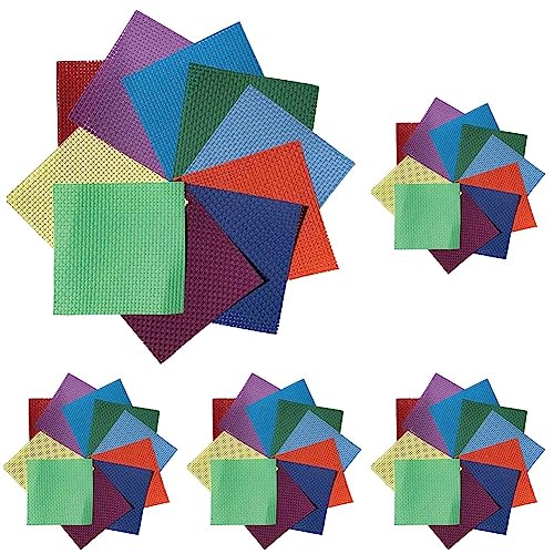 Binca-Quadrate (10 Stück) 6-fädiger Kreuzstich Stoff – 100% Baumwolle – 15 x 15 cm (Packung mit 5) von Springboard