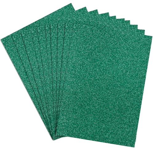 Springboard 10935 Glitzerkarton, A4, Packung mit 10 Bögen, Grün von Springboard