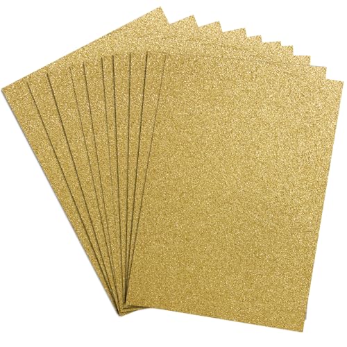 Springboard 10936 Glitzerkarton, A4, Packung mit 10 Bögen, Gold von Springboard