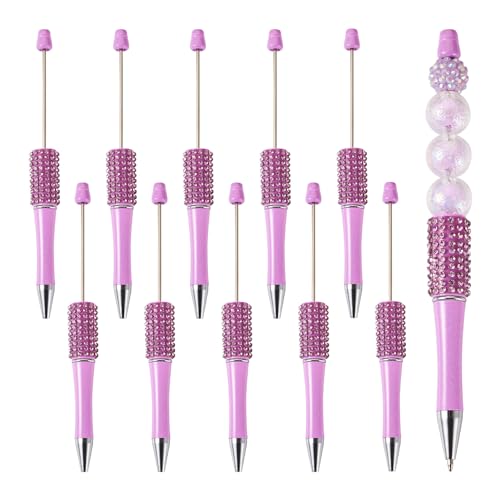 Spritewelry 10 x Diamant-Kugelschreiber mit Strasssteinen, Kristall-Tintenroller für Bastelarbeiten, personalisierter Stift, Büro, Schulbedarf, Orchidee von Spritewelry