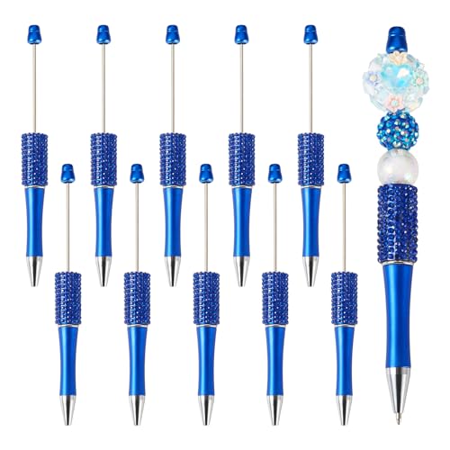 Spritewelry 10 x Diamant-Kugelschreiber mit Strasssteinen, Kristall-Tintenroller für DIY, personalisierter Stift, Büro, Schulbedarf, Blau von Spritewelry