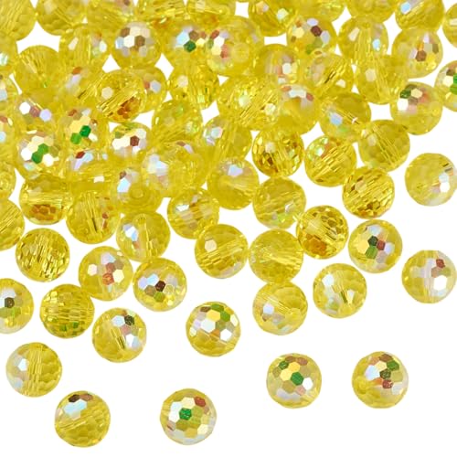 Spritewelry Goldfarbene Glasperlen zur Schmuckherstellung, runde facettierte Kristallperlen, 10 mm, AB-Farbe, blau überzogene Glasperlen, Großpackung für Halsketten, Armbänder, 80 Stück Spritewelry Goldfarbene Glasperlen zur Schmuckherstellung, runde facettierte Kristallperlen, 10 mm, AB-Farbe, blau überzogene Glasperlen, Großpackung für Halsketten, Armbänder, 80 Stück von Spritewelry
