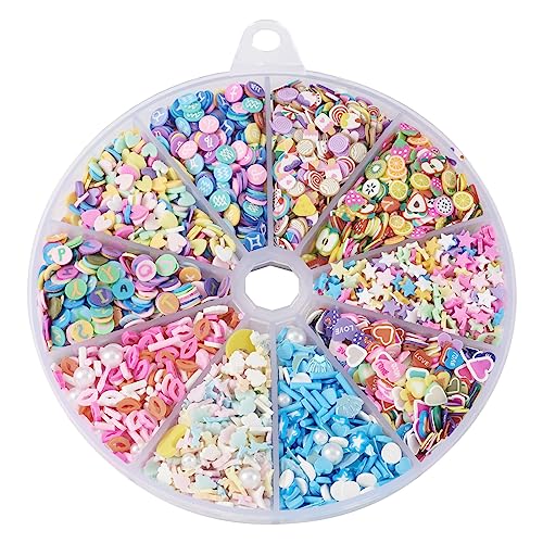 Spritewelry Künstliche Streusel, 70 g, 10 Stile, Polymer-Streusel, Modelliermasse, Nagelkunst, Dekoration, Zubehör für Harz, Nagelschleim, Scrapbooking, Handyherstellung von Spritewelry