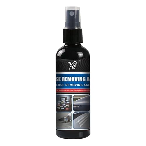 Klebereste Entferner, Klebstoffentferner Extra Stark, Klebereste Entferner Fensterrahmen, 100ML Sekundenkleber Entferner, Mit Doppelseitigem Schaber zum Entfernen von Klebstoffresten und Aufklebern von Sprrain