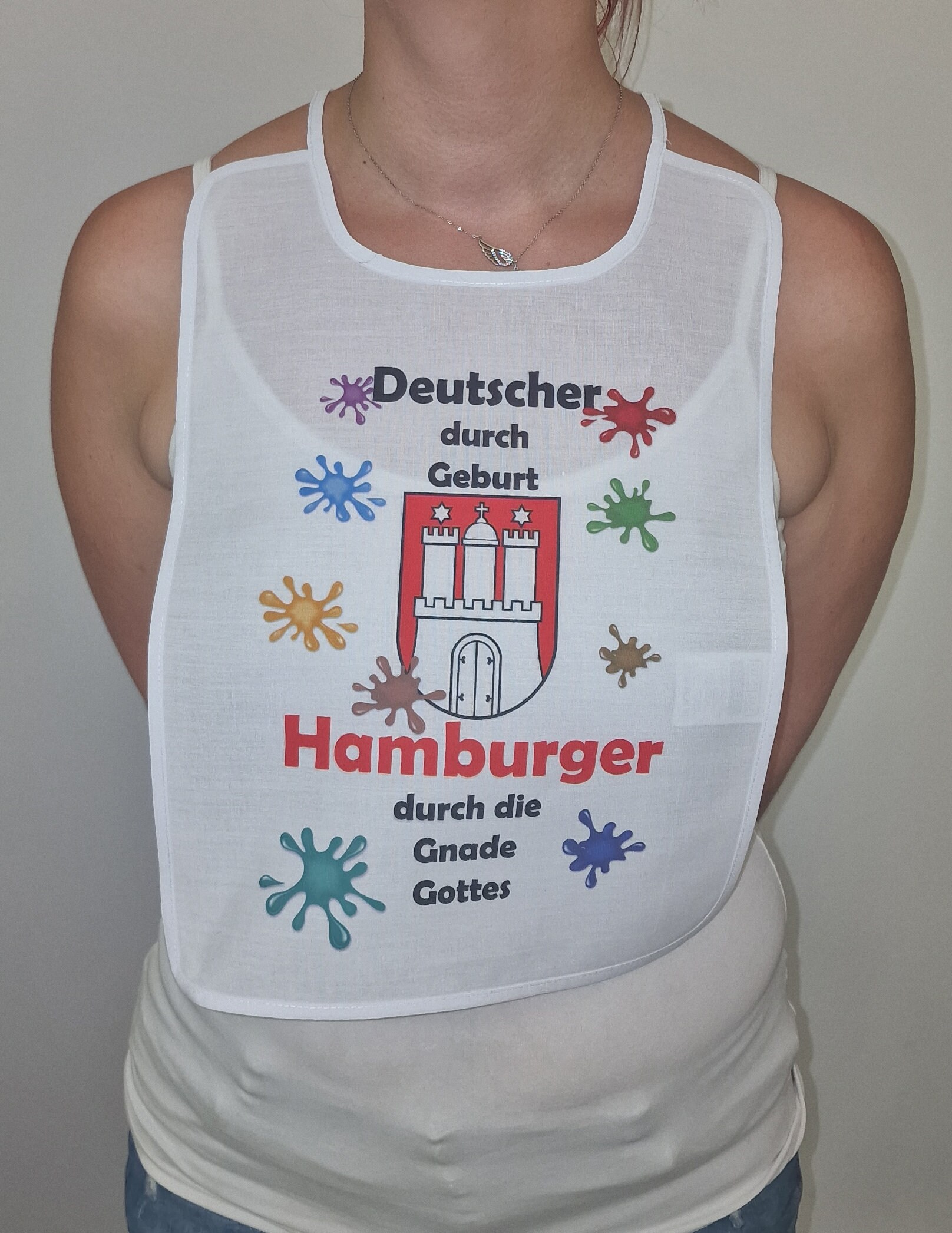 Deutscher Durch Geburt Hamburger Die Gnade Gottes Scherz-Latz Erwachsene Senioren Schlabberlatz Lätzchen Pichel Schlabberlätzchen von Spruchdruck