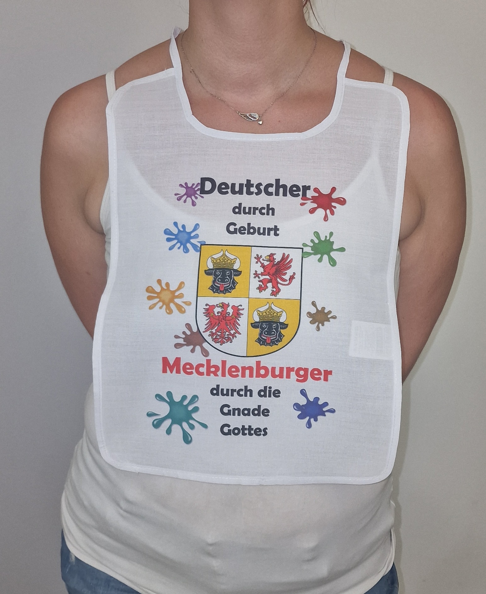 Deutscher Durch Geburt Mecklenburger Die Gnade Gottes Scherz-Latz Erwachsene Senioren Schlabberlatz Lätzchen Pichel Schlabberlätzchen von Spruchdruck