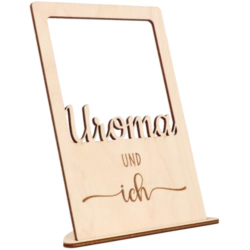 Spruchreif | Holz - Bilderrahmen mit Gravur | Geschenk Uroma | Muttertag | Beste Uroma | Geschenk Urgroßeltern von Spruchreif