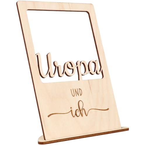 Spruchreif | Holz - Bilderrahmen mit Gravur | Geschenk Uropa | Vatertag | Beste Uropa | Geschenk Urgroßeltern von Spruchreif