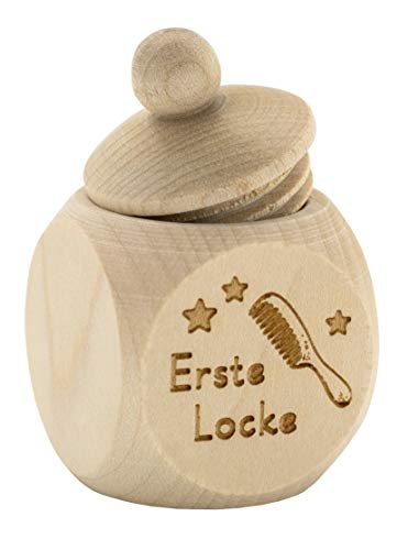 Spruchreif Milchzahndose aus Holz mit Gravur – Schraubdeckel & Aufbewahrung für erste Locke | Geschenkidee zur Geburt & Baby-Geschenk von Spruchreif