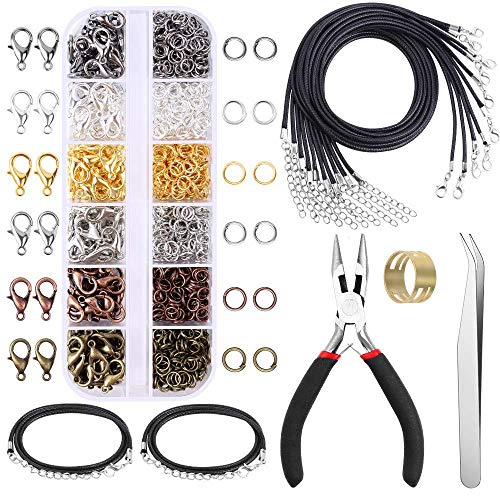 Spydge 973 stück Schmuckherstellung set Schmuck Basteln Zubehör mit Zangenpinzette und Draht für Schmuck Reparatur Herstellung DIY Bastelbedarf von Spydge