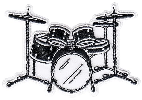 Drum-Set – bestickter Aufnäher zum Aufbügeln von Square Deal Recordings & Supplies