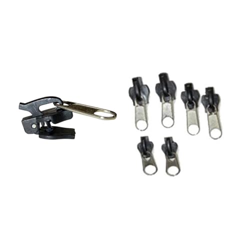 6 Stück Fix Reißverschluss Puller Reißverschlüsse Reparaturset, Metall Fix Reißverschluss Slider Reparatur Instant Kit Abnehmbarer Reißverschluss Kopf Slider Ersatz für DIY Kleidung Taschen Jacke von SquarezhenBo