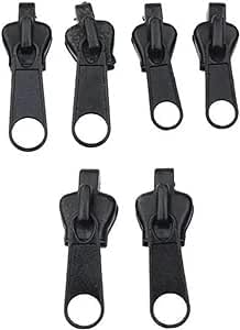 6 Stück Schwarze Reißverschluss Reparaturset,Fix A Zipper,Metall Universal Reißverschluss Zipper,Repair Kit Ersatz Reißverschlüsse,Des Zippy Reparatur Ersatzteile für Jacken,Koffer,Rucksäcke Schieber von SquarezhenBo