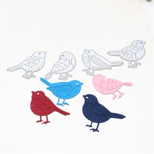 Sredwtk 4pcs Vogel Stanzschablonen Vogel Metall Prägeschablonen Stanzformen Schneiden für DIY Karte Sammelalbum Scrapbooking Fotoalbum Deko von Sredwtk