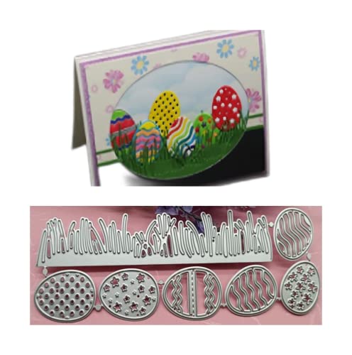 Sredwtk Ei Gras Stanzschablonen Ostern und Frühling, Stanzschablonen Ostern, Metall Prägeschablonen Stanzformen Schneiden Schablonen Cutting Dies für DIY Scrapbooking Karten Handwerk von Sredwtk