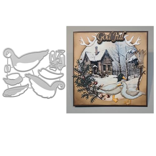 Sredwtk Ente Stanzschablonen Ostern Tiere Metall Prägeschablonen Stanzformen Schneiden für DIY Karte Sammelalbum Scrapbooking Fotoalbum Deko Cutting Dies von Sredwtk