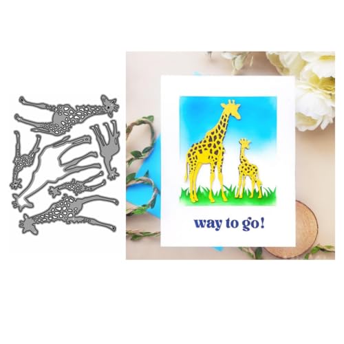 Sredwtk Giraffe Stanzschablonen Tiere Metall Prägeschablonen Stanzformen Schneiden für DIY Karte Sammelalbum Scrapbooking Fotoalbum Deko Cutting Dies von Sredwtk