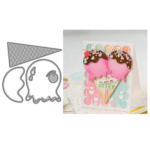 Sredwtk Kirscheeis Stanzschablonen Metall Prägeschablonen Stanzformen Schneiden für DIY Karte Sammelalbum Scrapbooking Fotoalbum Deko Cutting Dies von Sredwtk