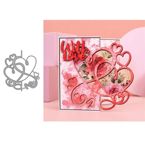 Sredwtk Liebe Stanzschablonen Hochzeit Metall Prägeschablonen Stanzformen Schneiden für DIY Karte Sammelalbum Scrapbooking Fotoalbum Deko von Sredwtk