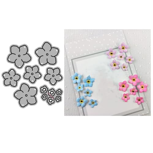 Sredwtk Mini Blumen Stanzschablonen Geburtstag Weihnachten Metall Prägeschablonen Stanzformen Schneiden für DIY Karte Sammelalbum Scrapbooking Fotoalbum Deko Cutting Dies von Sredwtk