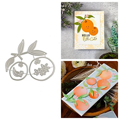 Sredwtk Orange Stanzschablonen Früchte Cutting Dies Prägeschablonen Stanzformen Schablonen Für Scrapbooking, Fotopapier 3D Karten Handwerk Prägen DIY Herstellung Geschenk von Sredwtk