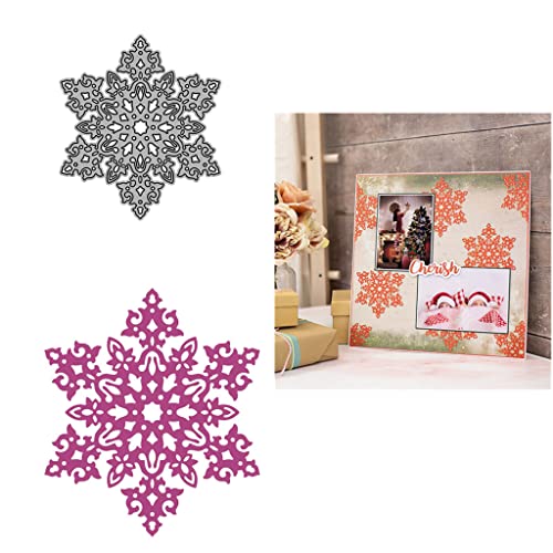 Sredwtk Schneeflocken Stanzschablonen Weihnachten, Scrapbooking Prägeschablonen Stanzformen Schablonen Für Scrapbooking, Fotopapier, Karten, Handwerk Prägen DIY Herstellung Geschenk (1) von Sredwtk