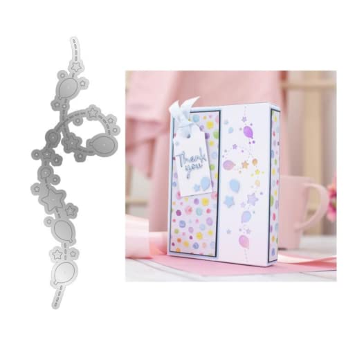 Sredwtk Sterne Ballon Stanzschablonen Cutting Dies Metall Prägeschablone Stanzformen Schablonen für Scrapbooking DIY Grußkarten zum Geburtstag Einladung zur Einschulung Kinderkarten usw von Sredwtk