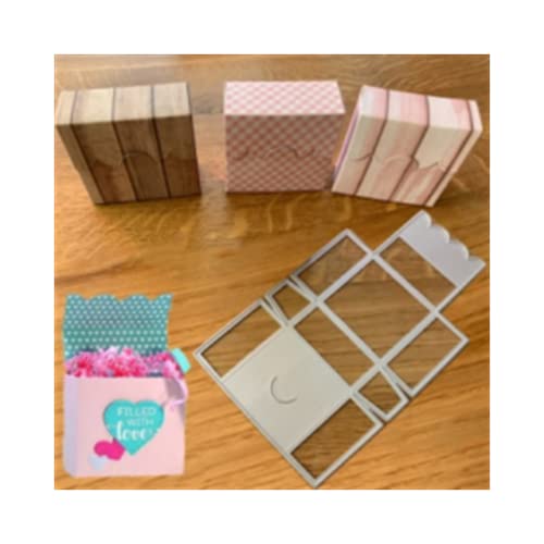 Sredwtk SüßigkeitenBox Stanzschablonen Schachteln Weihnachten Geschenkbox Stanze Box Metall Prägeschablonen Stanzformen Cutting Dies für DIY Scrapbooking Karten Handwerk Geschenk Homedeko von Sredwtk